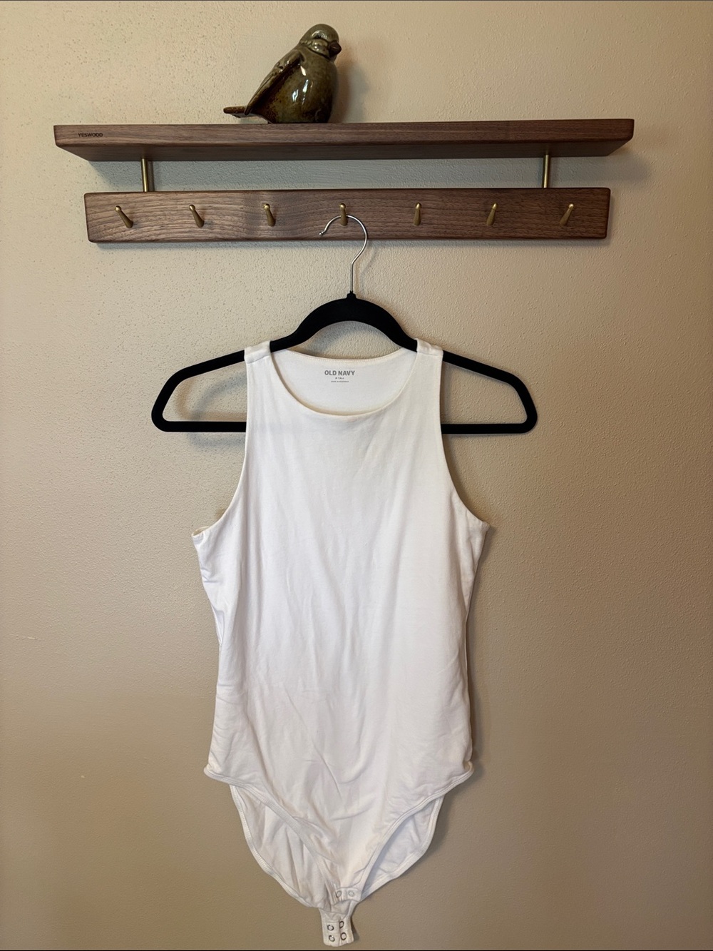 Old Navy White High Neck Bodysuit